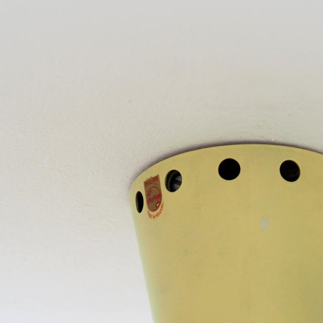 Metal Vintage NB 92 Flush Mount by Louis Kalff for Philips, 1950s For Sale - Image 7 of 9