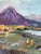 Patagonia from the Valley A well-executed original pastel on textured paper of a mountain scene with two figures featuring...