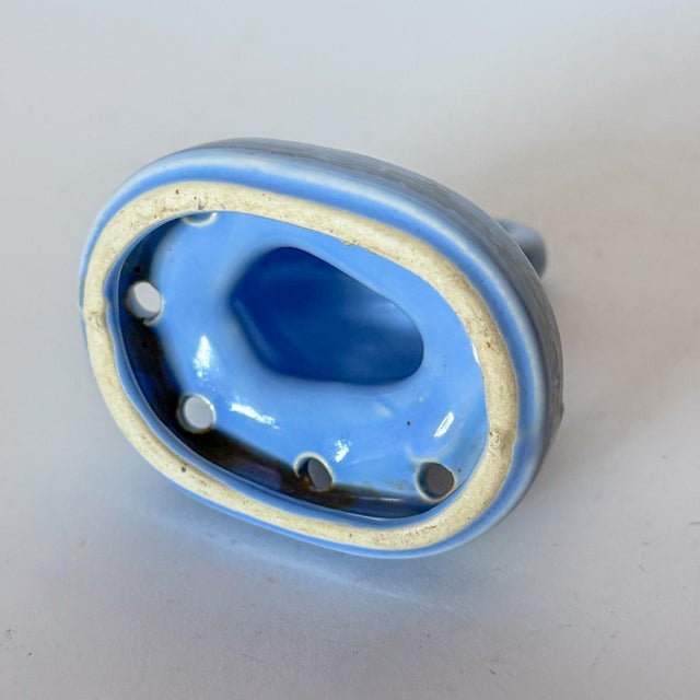 Vintage Perwinkle Swan Flower Frog by Shawnee Pottery For Sale In Dallas - Image 6 of 7