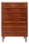 Vintage Danish Mid-Century Seven-Drawer Teak Tallboy Dresser 1960s For Sale