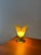Vintage Glass Table Lamp in Yellow and Green Glass, 1980s For Sale - Image 4 of 12