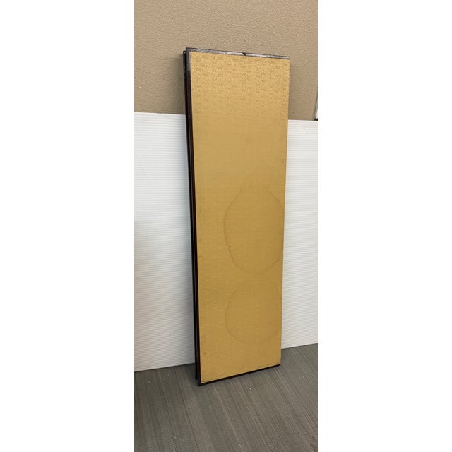 Silk Dupion Folding Screen With Hand Painted Irises For Sale - Image 13 of 13