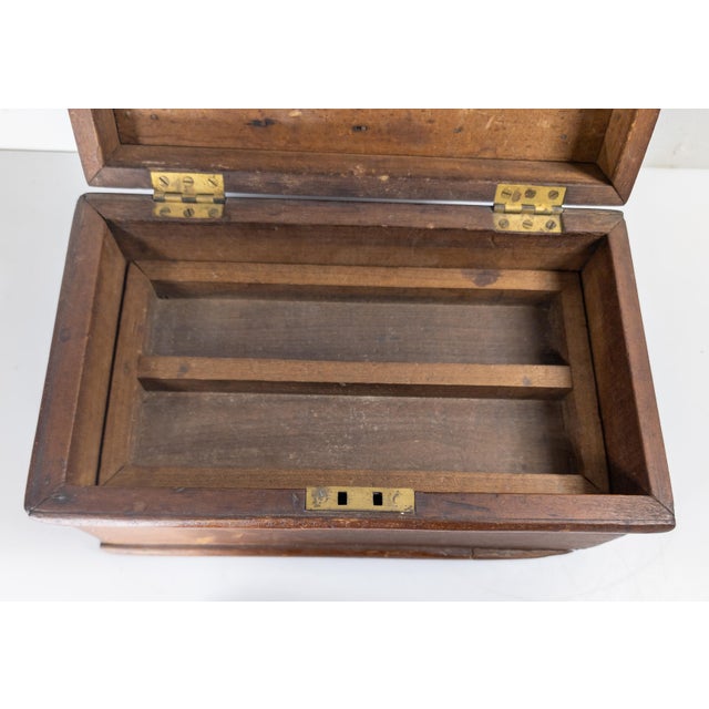 19th Century American Georgian Style Rustic Primitive Wood Box For Sale - Image 14 of 18