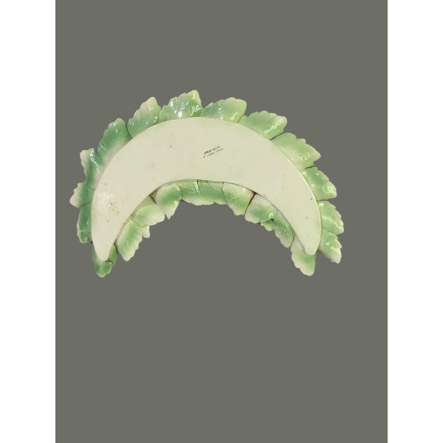 Vintage Pair Italian Majolica Hand Painted Fruit George Jones Style Strawberry Candle Holders For Sale - Image 13 of 14