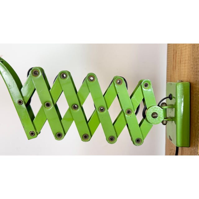 Vintage Industrial German Scissor Wall Lamp from Kaiser Leuchten, 1960s For Sale - Image 9 of 18