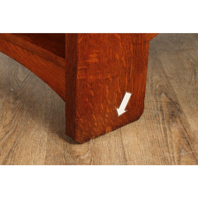 Antique Arts and Crafts Style Carved Oak Settle Sofa For Sale - Image 12 of 12