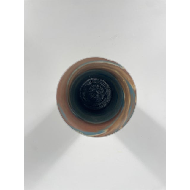 Ceramic Niloak Mission Swirl Hour Glass Vase For Sale - Image 7 of 8