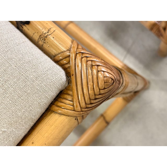 Vintage Bamboo Bar Stools, 1970s, Set of 2 For Sale - Image 6 of 10