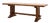 Vintage Oak Trestle Table with Pegged Stretcher, France, 1950s For Sale