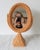 Vintage wicker rattan oval vanity mirror. No makers mark. Some very small/light scratches to mirror.