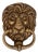 Dutch Bronze Lions Head Door Knocker, 1920s For Sale