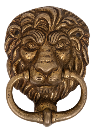 Dutch Bronze Lions Head Door Knocker, 1920s