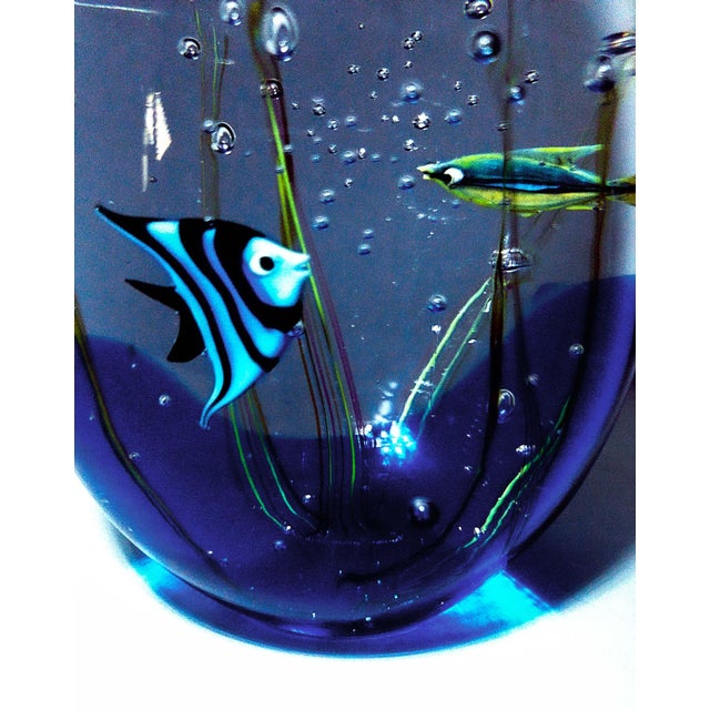 Stunning! Large Murano Glass Aquarium by Elio Rafaelli Murano glass aquarium signed by Elio Rafaelli, presents an...