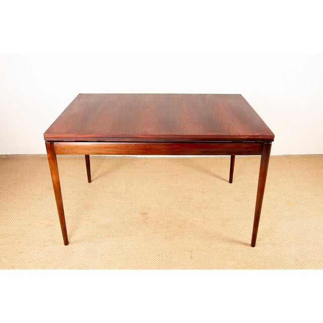 Extendable Danish Dining Table in Rosewood and Brass by Poul Volther for Frem Møbelfabrik 1960. For Sale - Image 17 of 17
