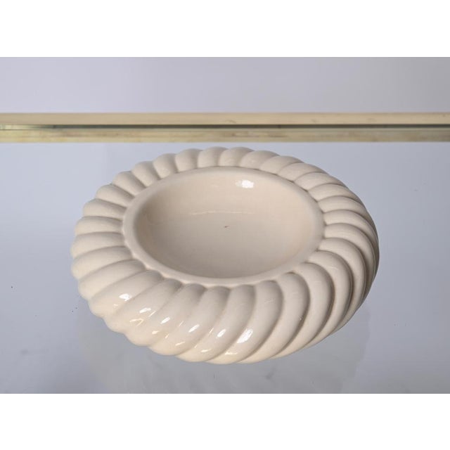 Mid-Century Modern Mid-Century Italian White Ceramic Ashtray by Tommaso Barbi, 1960s For Sale - Image 3 of 16