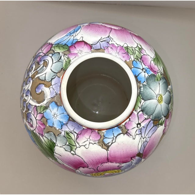 Vintage Chinese Floral Vase - Millefleurs, Thousand Flowers For Sale - Image 4 of 10