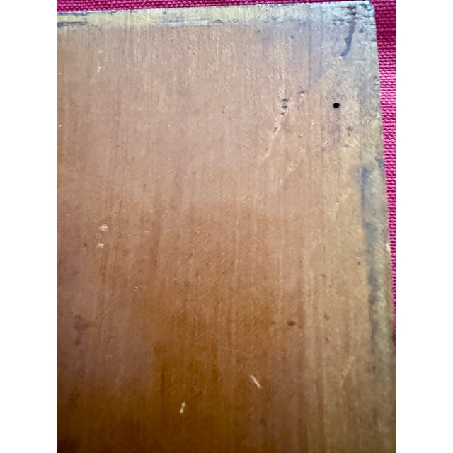 Burnt Orange 1903 French Art Nouveau Pyrography and Hand-Painted Wood Panel by Abel Trinocq, Signed and Dated. For Sale - Image 8 of 10
