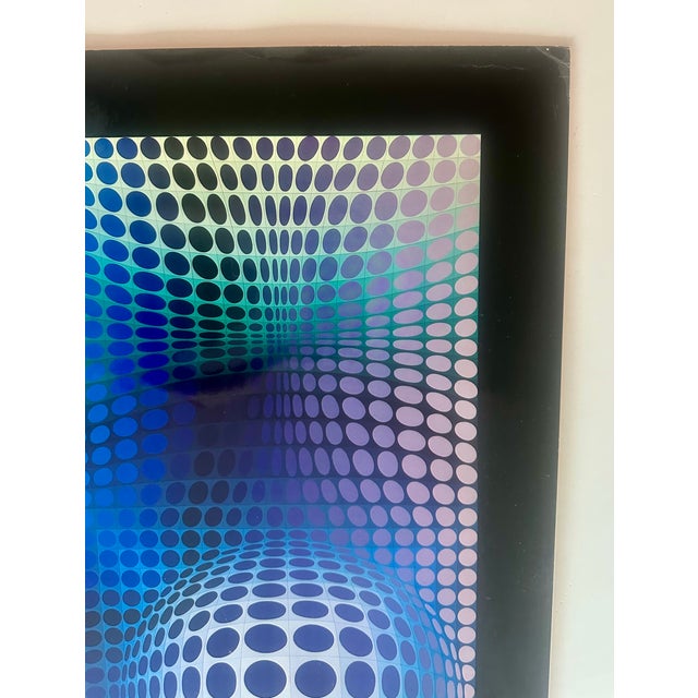 Victor Vasarely Victor Vasarely Edition Du Griffon Signed Print Mid Century Modern Space Age For Sale - Image 4 of 7