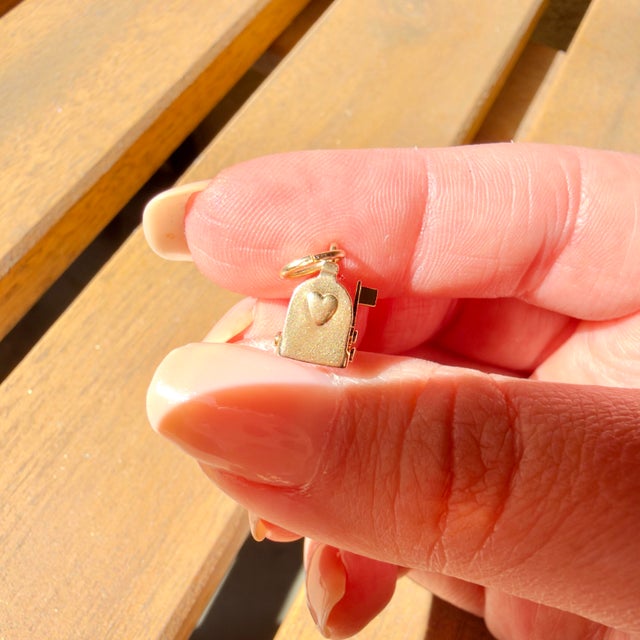 Vintage 14k j.m. Fisher Company Articulating Mailbox Charm For Sale - Image 9 of 12