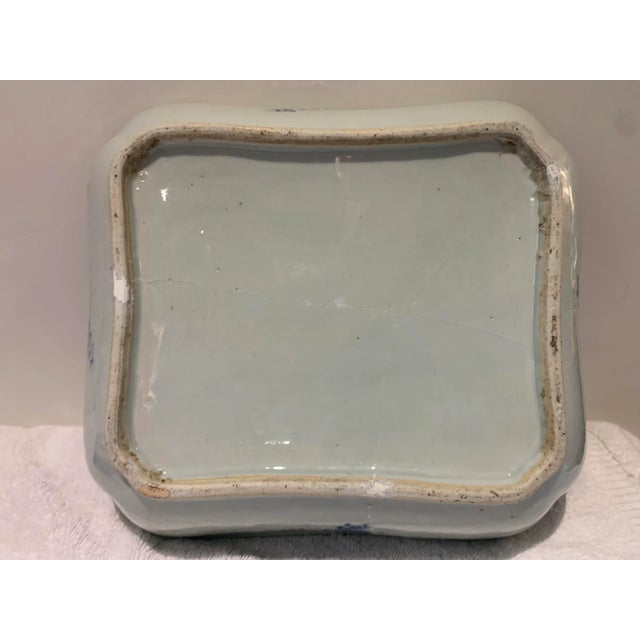 18th Century Antique Chinese Canton Blue & White Porcelain Tureen-Qianlong For Sale - Image 10 of 12