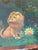 Wood Vintage 1970s Folk Art Handmade Lion Print on Lacquered Wood For Sale - Image 7 of 10