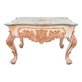 Quatrain for Dessin Fournir Carved Venetian Style Italian Paint Decorated Table For Sale
