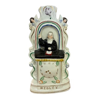 Late 19th Century Staffordshire Figurine of John Wesley in Pulpit For Sale