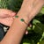 Contemporary 2.58ct Pear Emerald Open Cuff Bangle Bracelet in 14k Yellow Gold For Sale - Image 10 of 17