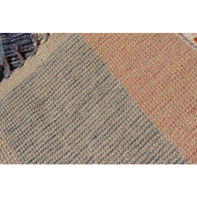 Modern Casual Hand Knotted Piled Runner in Color and Minimalist Modern Design 2'9 X 12'3 For Sale - Image 10 of 10