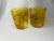 Vintage Murano Goti De Fornasa Amber Yellow & Brown Swirl Art Glass Tumblers — Pair For Sale - Image 11 of 12