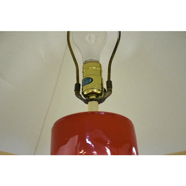 Red 1970s Michael Taylor Style Spiral Floor Lamp For Sale - Image 8 of 11