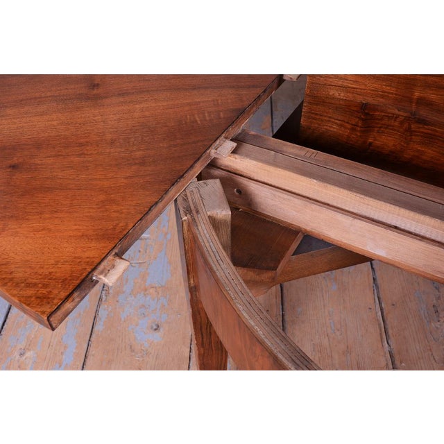 Art Deco Extendable Dining Table in Walnut, Czech, 1920s For Sale - Image 15 of 18