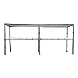 Restoration Hardware Iron Hand Forged Console Table For Sale