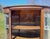 Antique Quartersawn Oak Leaded Curved Glass China Cabinet With Claw Feet 1920s For Sale - Image 14 of 18