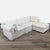 Roll Arm Slipcovered 4-Piece Sofa with Chaise Sectional with Deluxe Down Blend Wrapped Cushions in Twill Cream. Brand:...