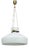 Mid-Century Modern Pendant Lamp in Opaline Milk Glass and Bra, 1970s For Sale