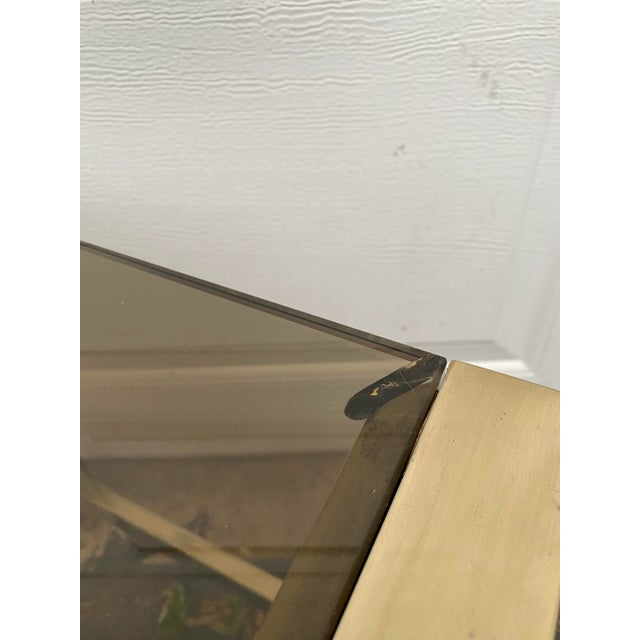Mid 20th Century Greek Key Brass and Glass End Tables - Set of 2 For Sale In Milwaukee - Image 6 of 9