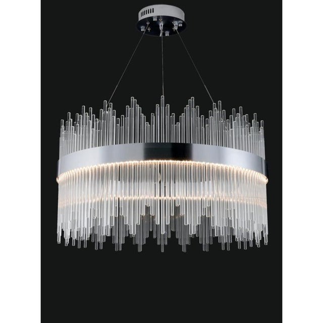 Collection spiga chandelier, metal and glass, ncs 162/1/120 by jago dimensions: d 120 x h 45 cm. Materials: metal, glass....