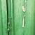 Rounded Double-Leaf Door in Green Painted Fir For Sale - Image 6 of 18