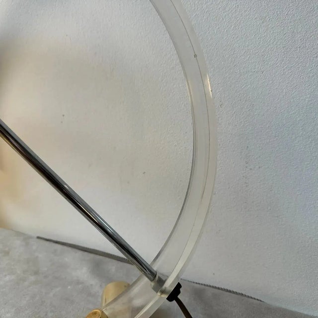 1980s Modernist Design Italian Arc Table Lamp For Sale - Image 4 of 12