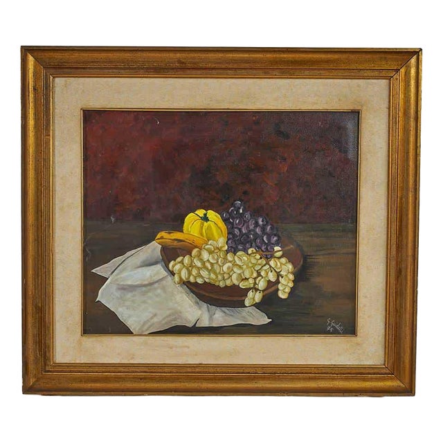 G. Guidetti, Still Life, 1970s, Oil on Canvas, Framed For Sale