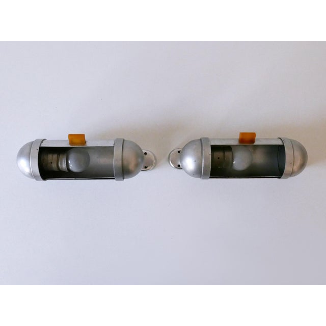1940s Streamline Submarine Cabinet Sconces from König, Germany, 1940s, Set of 2 For Sale - Image 5 of 18