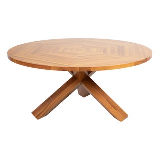 La Rotonda Round Table in Walnut Wood by Mario Bellini for Cassina, 1980s For Sale