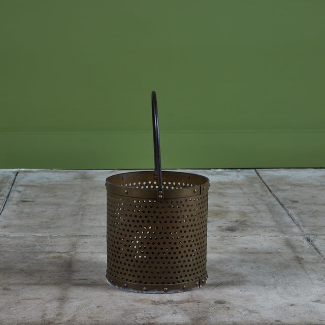 Perforated Brass Pail For Sale - Image 4 of 11