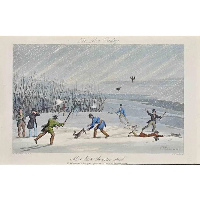 The Lower Ridding is an artwork, realized by the artist Joseph Banks in 1837. Colore etching, titled and signed in the...