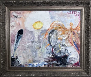 Large Original Abstract Painting on Canvas by Serg Graff "Wings of Light", Coa