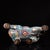 Turquoise Vintage Cloisonne Enamel Ox Figure – 9.1" Gilt Mythical Bull Sculpture For Sale - Image 8 of 9