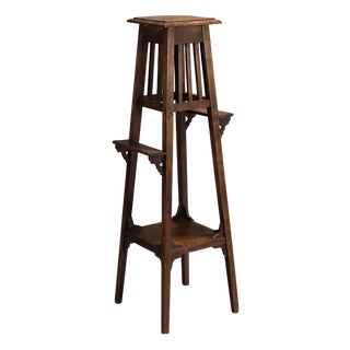 Antique Art Nouveau Painted Walnut and Poplar Planter, 20th Century For Sale