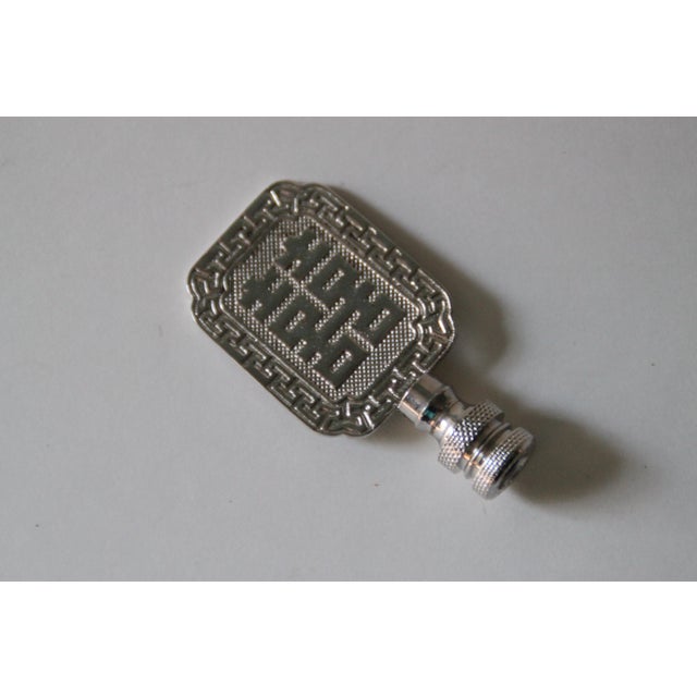 Asian Style Chrome Lamp Finials A Pair Chairish