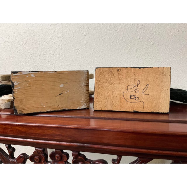 Wood Hand-Carved Wooden Horse Figurines- Set of 2 For Sale - Image 7 of 7